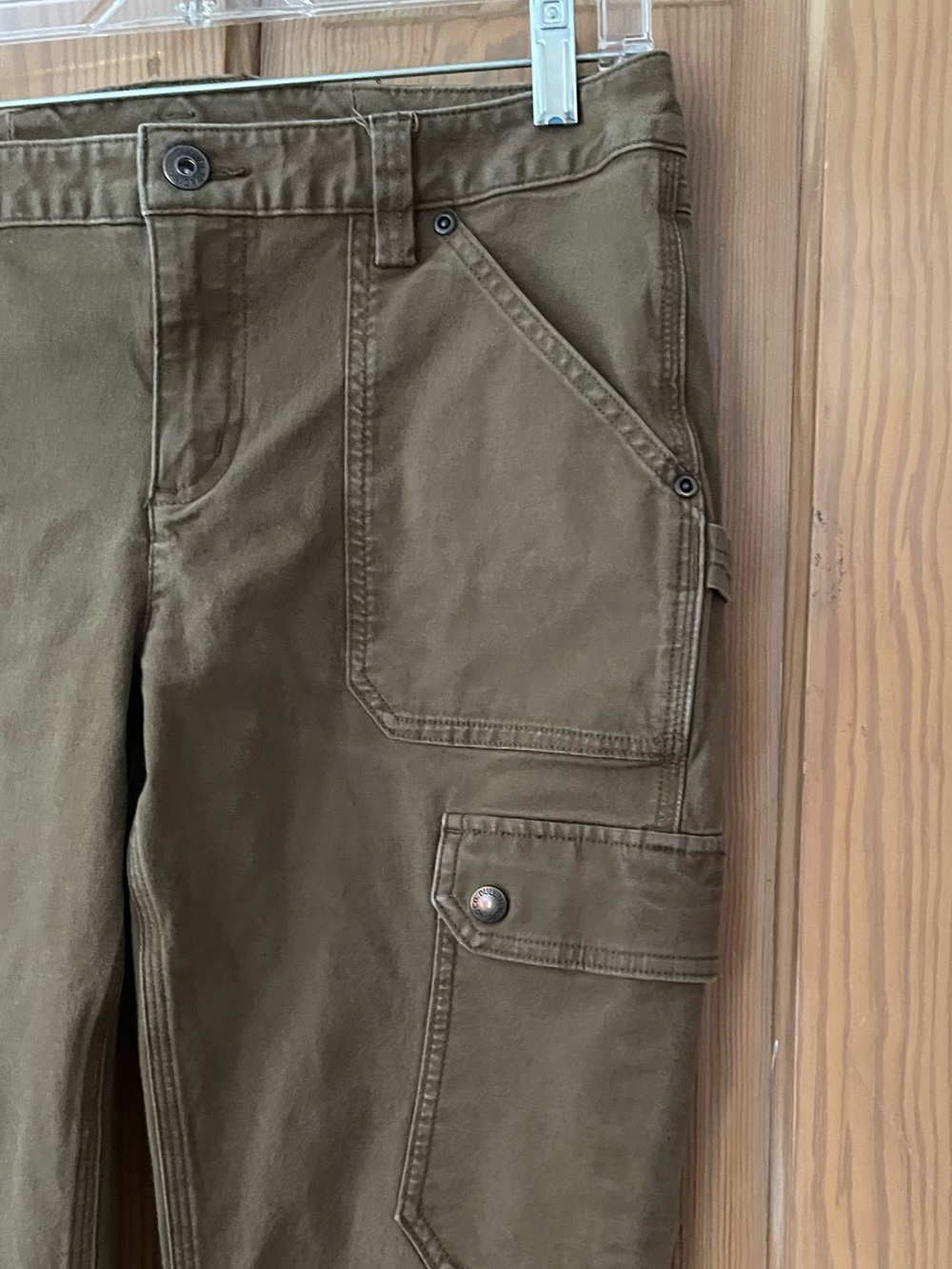 Duluth Fire Hose Cargo Work Pants, Size 8x31, Yellowish Olive - Picture 2 of 6